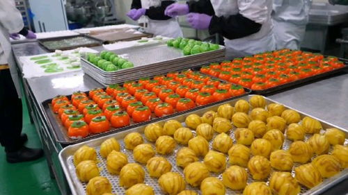 韓國食品廠制作日本傳統(tǒng)糖果點(diǎn)心