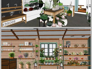 精品鮮花店su模型設計圖下載 圖片89.35mb 公共場所庫 su模型
